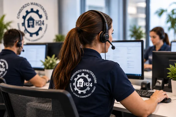Operatrice del Consorzio Manutenzioni H24 al Numero Verde
